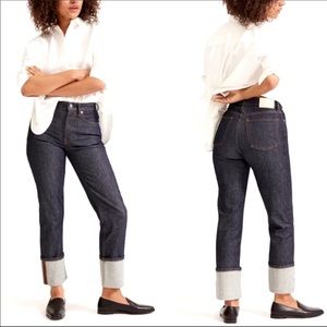 Everlane The High Rise Straight Cuffed Jeans